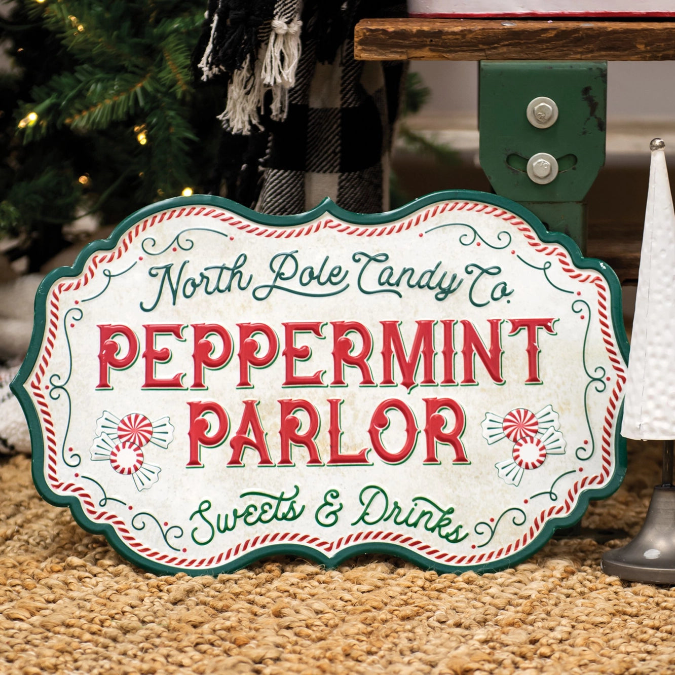 Peppermint Parlor Metal Sign