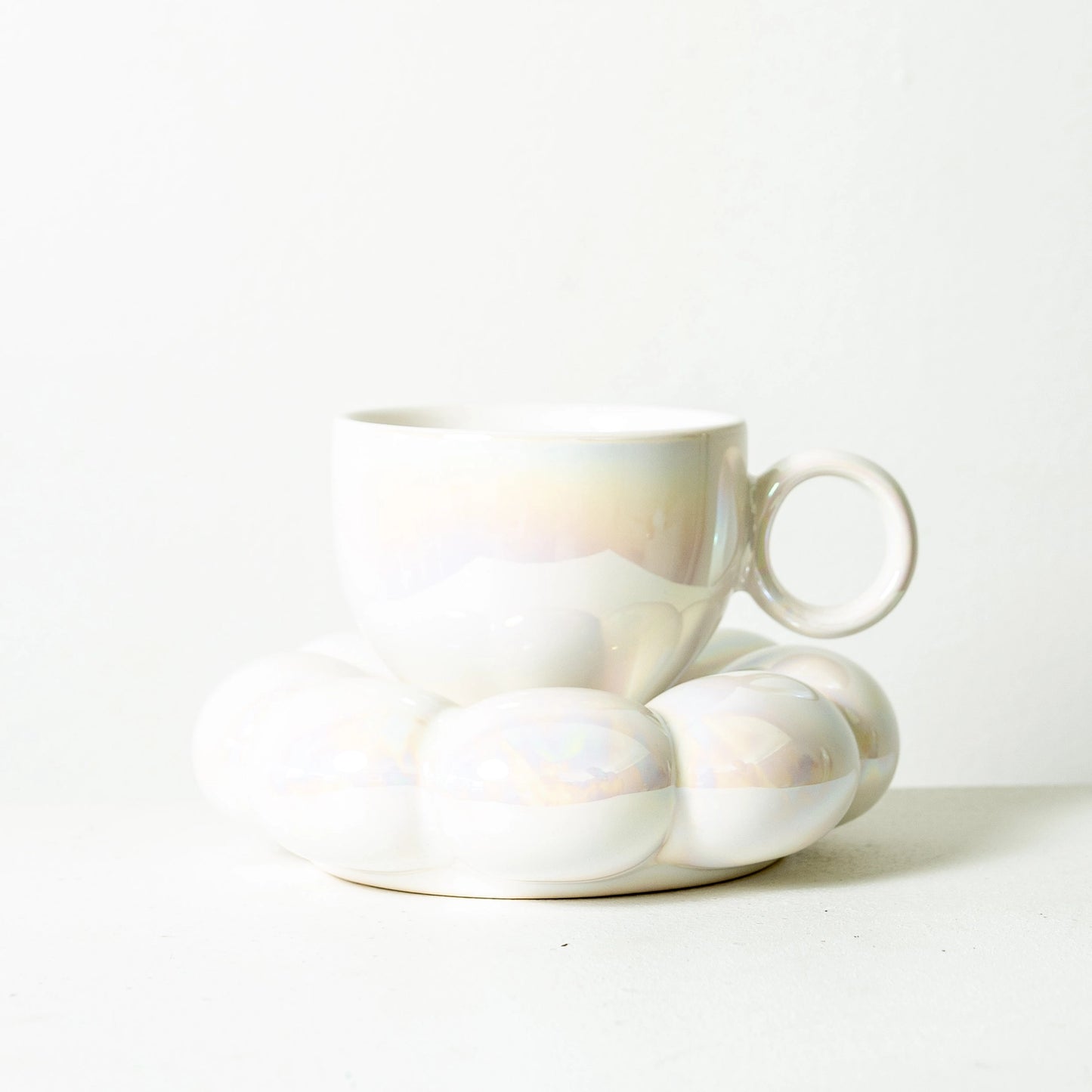 Pearl Cloud Mug & Saucer Set