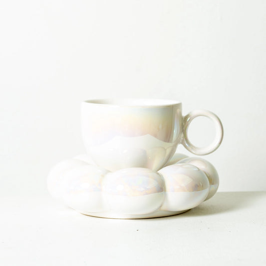 Pearl Cloud Mug & Saucer Set