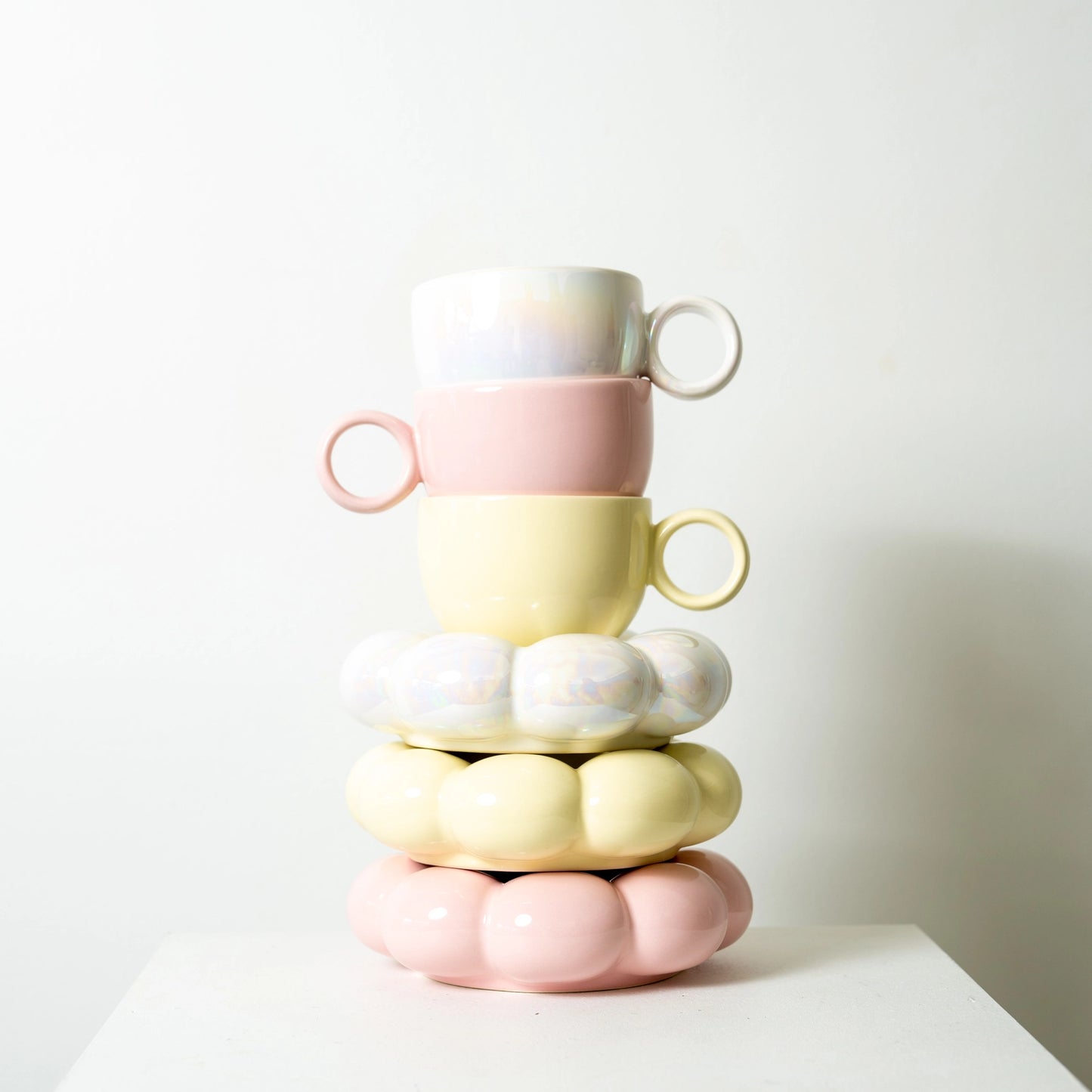 Pearl Cloud Mug & Saucer Set