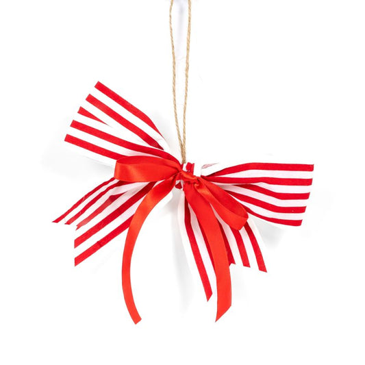 Hanging Stripe Christmas Bow