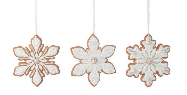 Gingerbread Snowflake White Iced Assorted