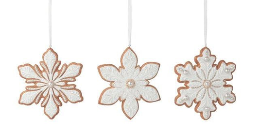 Gingerbread Snowflake White Iced Assorted