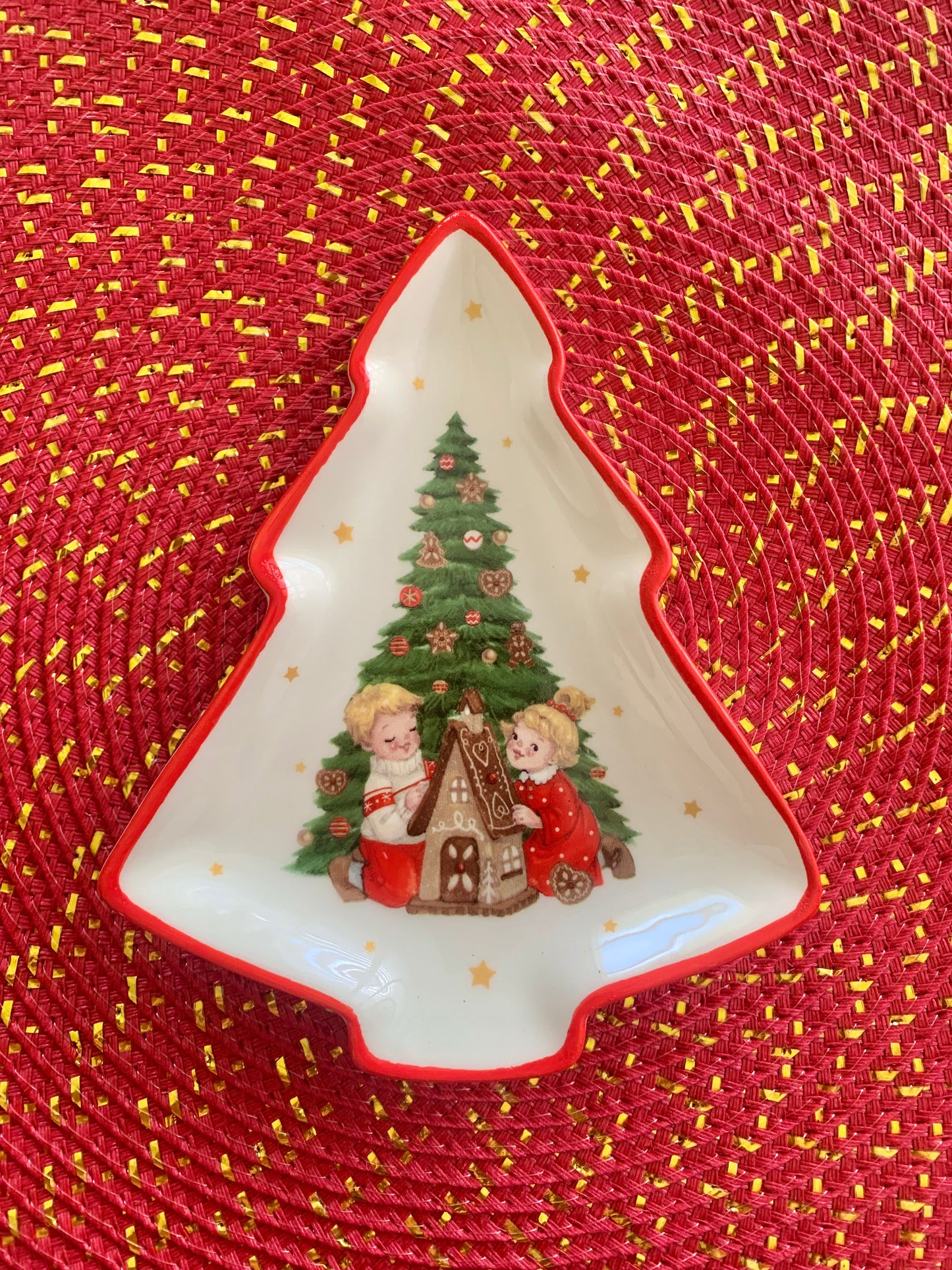 Christmas Scene Trinket Plates