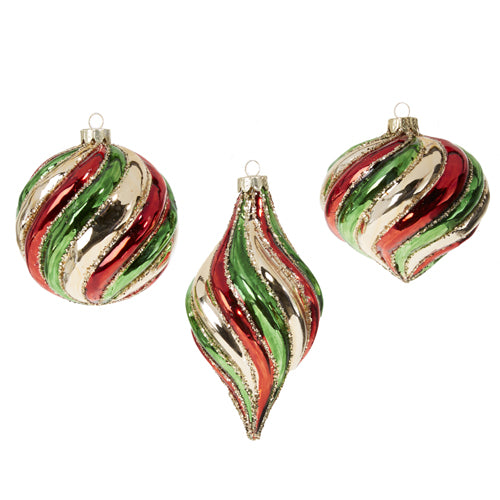 Classic Carols Multi colour Swirl Hanging Assorted