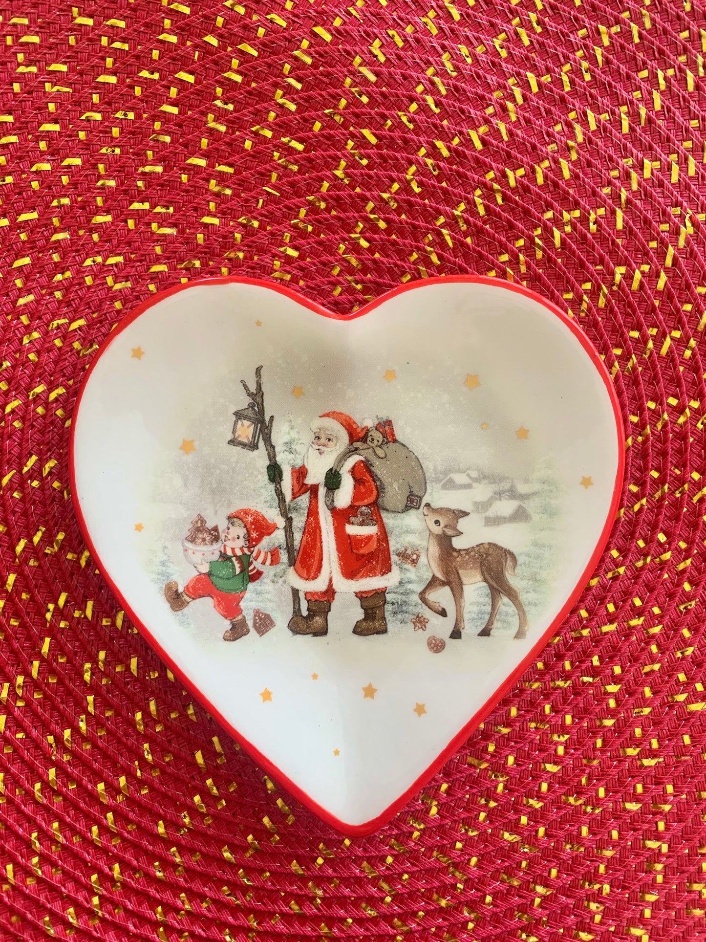 Christmas Scene Trinket Plates