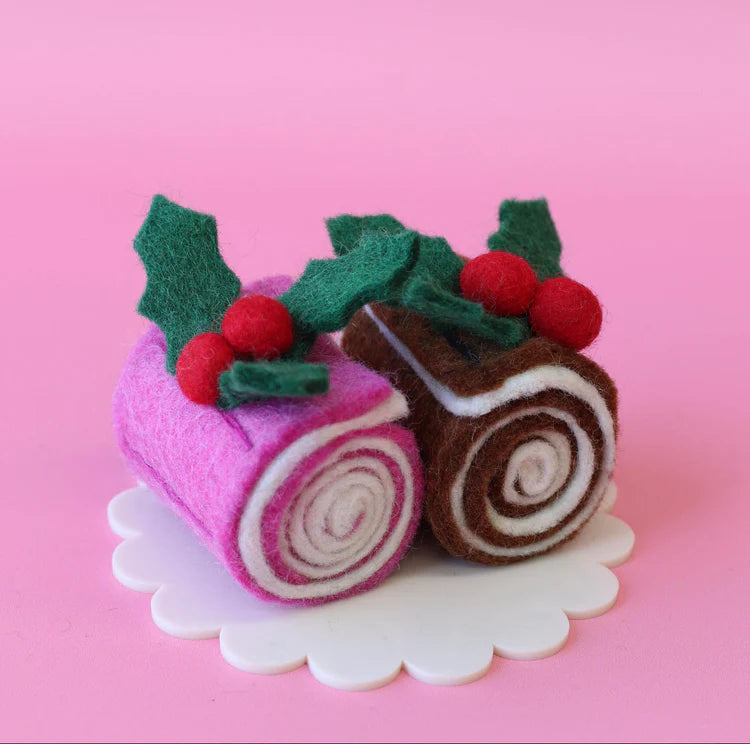 Raspberry Ripple Yule Log