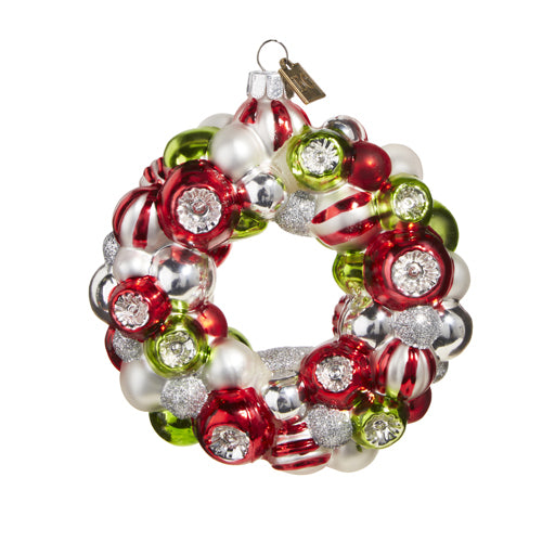 Eric Cortina Red, Green & White Wreath Hanging