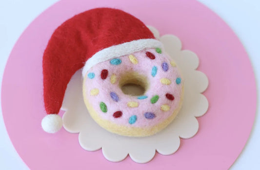 Donut with Santa Hat