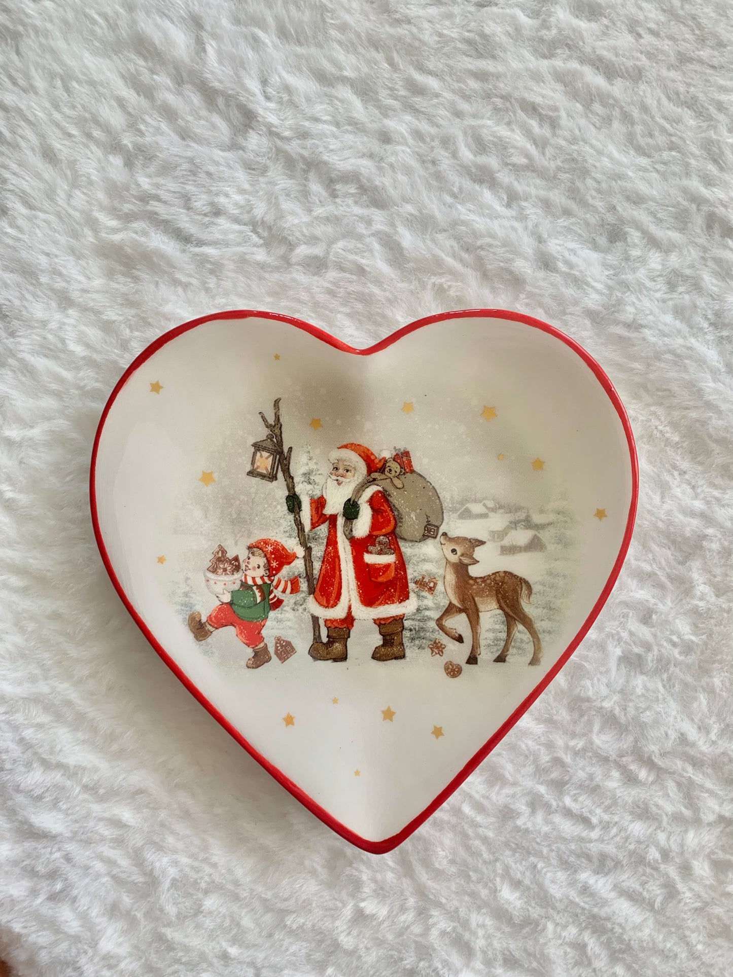 Christmas Scene Trinket Plates